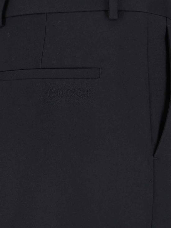 25FW 구찌 울 개버딘 팬츠 797207 Z7AE51000 Black - GUCCI