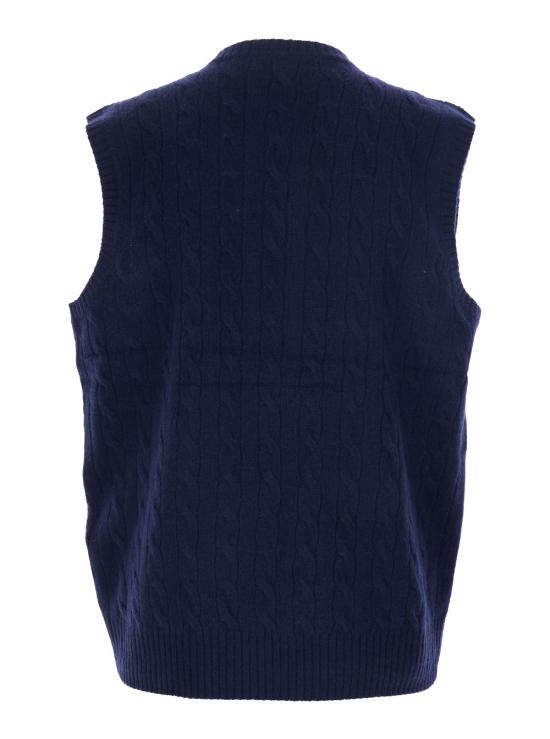 25FW 폴로 랄프로렌 V 넥 니트 조끼 710974166001 Blu - POLO RALPH LAUREN