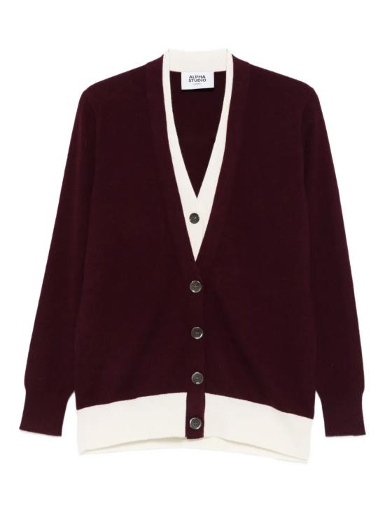 25FW 알파스튜디오 가디건 202502AD4302E2009 Bordeaux