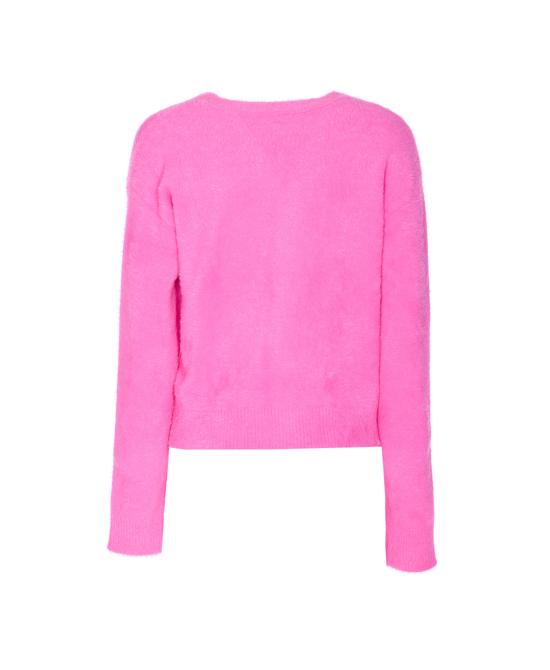 25FW 발렌시아가 하트 크리스탈 버튼 가디건 849501 T62445630 Pink - BALENCIAGA