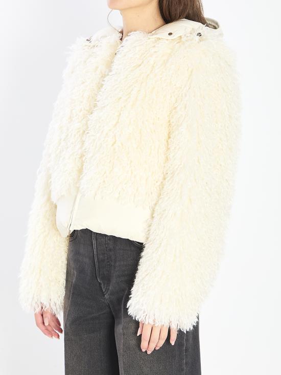 25FW 몽클레어 Vigiers 비기에르 테디 후디드 쇼트 다운 자켓 Vigiers 비기에르 테디 후디드 쇼트 다운  K20931A0021689B7G 034 WHITE - MONCLER