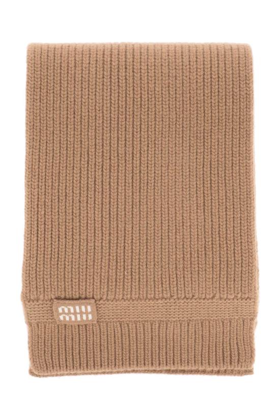 25FW 미우미우 울 캐시미어 스카프 5FS0482F8SF0040 CAMEL BROWN DOM