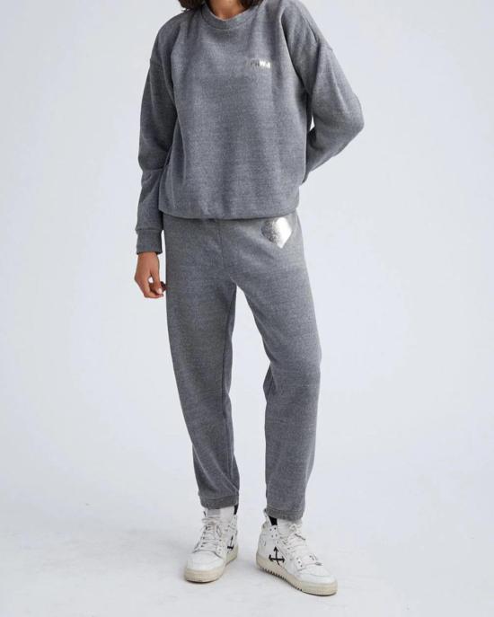  스프룸 스트레이트 팬츠 하트 스웨트팬츠 다크 헤더 그레이/실버 - SPRWMN