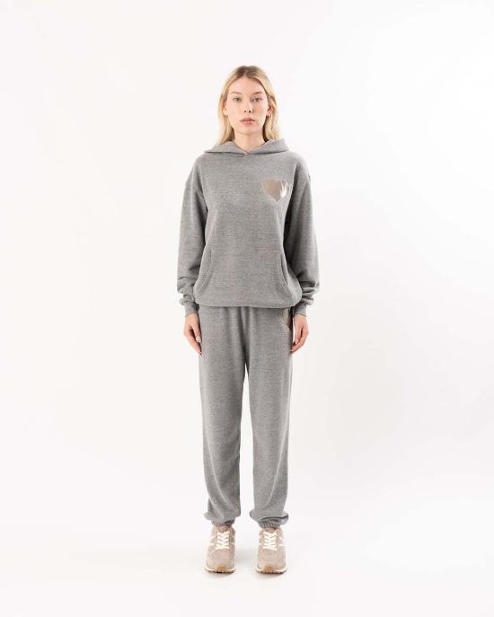  스프룸 스트레이트 팬츠 하트 스웨트팬츠 다크 헤더 그레이/실버