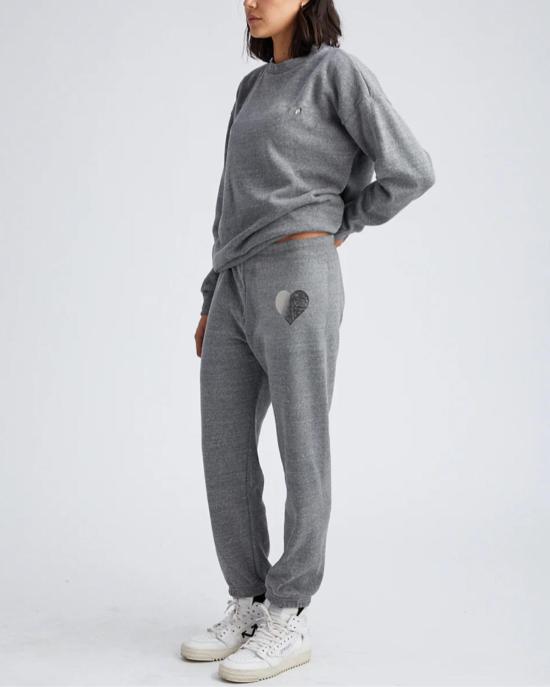  스프룸 스트레이트 팬츠 하트 스웨트팬츠 다크 헤더 그레이/실버 - SPRWMN