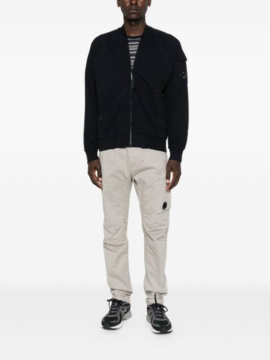 25FW 씨피 컴퍼니 다이애그널 플리스 봄버 풀집 자켓 19CMSS205A006372G888 BLUE - C.P. COMPANY