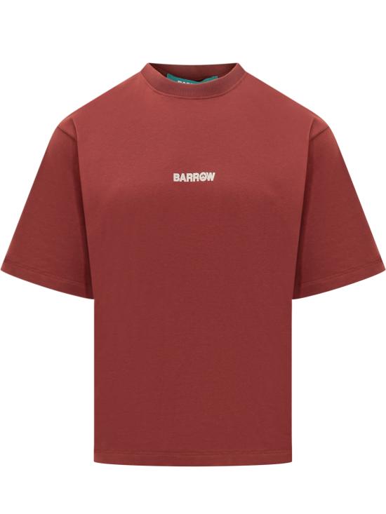 25FW 바로우 반팔 티셔츠 F5BWUATH073 177 BORDEAUX