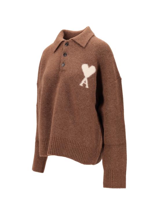 25FW 아미 스웨터 UPL408KN0135 217 NOISETTE ECRU - AMI