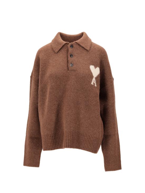 25FW 아미 스웨터 UPL408KN0135 217 NOISETTE ECRU