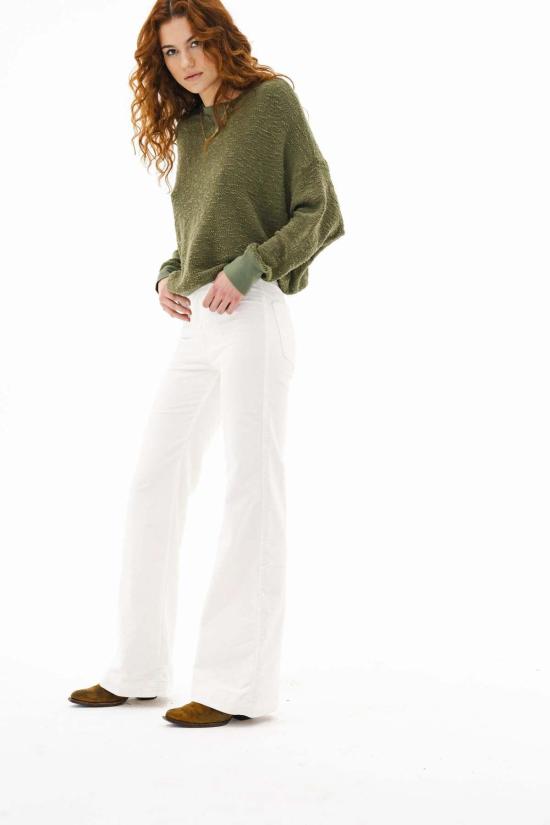  ASKK 뉴욕 스트레이트 팬츠 Askk Ny 브라이튼 와이드 레그 코드 팬츠 에그쉘 - ASKK NY