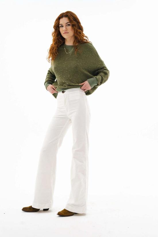  ASKK 뉴욕 스트레이트 팬츠 Askk Ny 브라이튼 와이드 레그 코드 팬츠 에그쉘 - ASKK NY