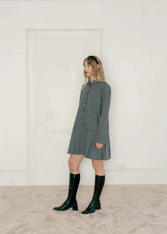  A Bronze Age 데님 원피스 청동기 시대 페이 드레스 카터 플레드 - A BRONZE AGE