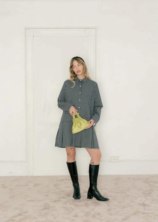  A Bronze Age 데님 원피스 청동기 시대 페이 드레스 카터 플레드 - OTHER BRANDS