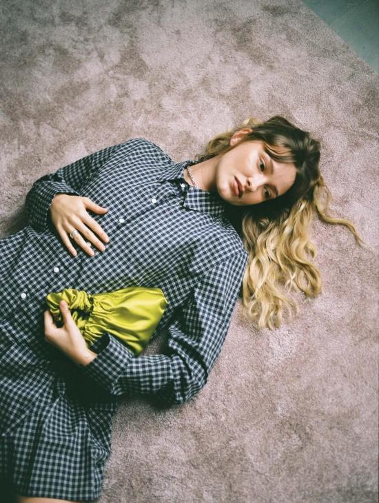  A Bronze Age 데님 원피스 청동기 시대 페이 드레스 카터 플레드 - OTHER BRANDS