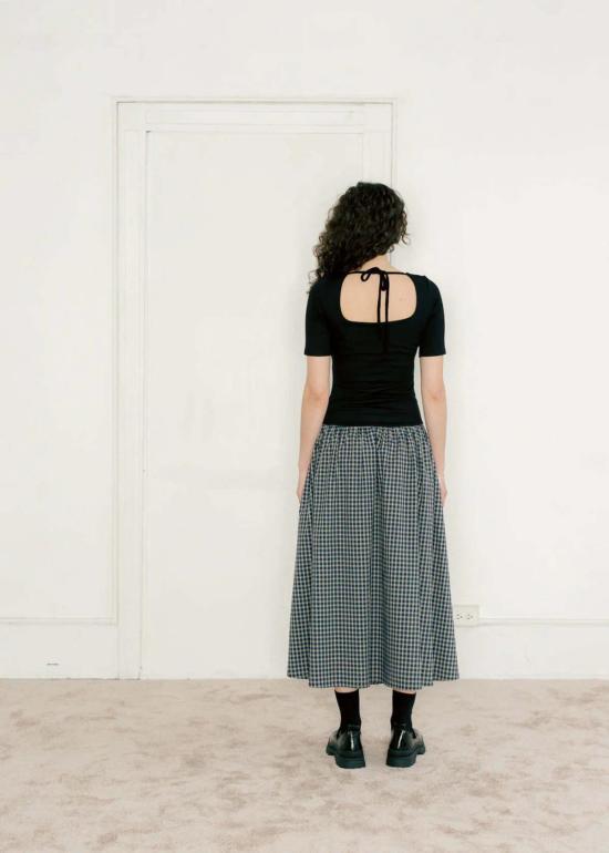  A Bronze Age 데님 원피스 청동기 시대 초상화 드레스 블랙/카터 플레드 - OTHER BRANDS