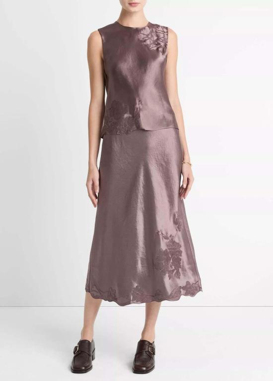  빈스 블라우스 자수 쉘 탑 - VINCE