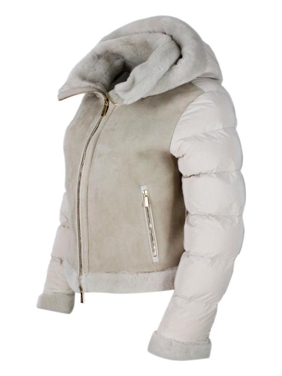 25FW 무레르 샤나 OMT 크롭 퀼티드 봄버 자켓  SHANA OMTU0033 Grey - MOORER