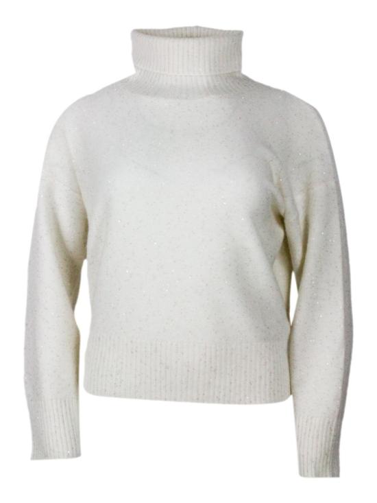 25FW 파비아나 필리피 시퀸 장식 울 실크 스웨터  MAD225F528D2960142 WHITE