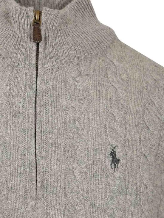 26FW 폴로 랄프로렌 포니 자수 케이블 니트 점퍼 710876766008 GREY - POLO RALPH LAUREN