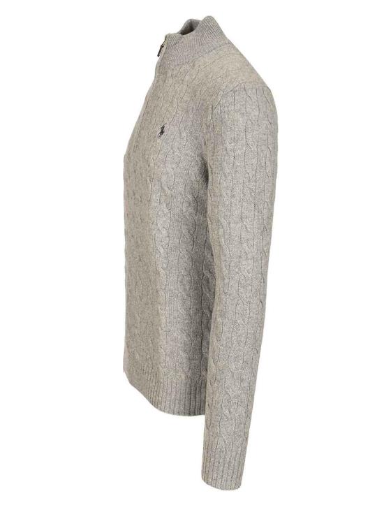 26FW 폴로 랄프로렌 포니 자수 케이블 니트 점퍼 710876766008 GREY - POLO RALPH LAUREN