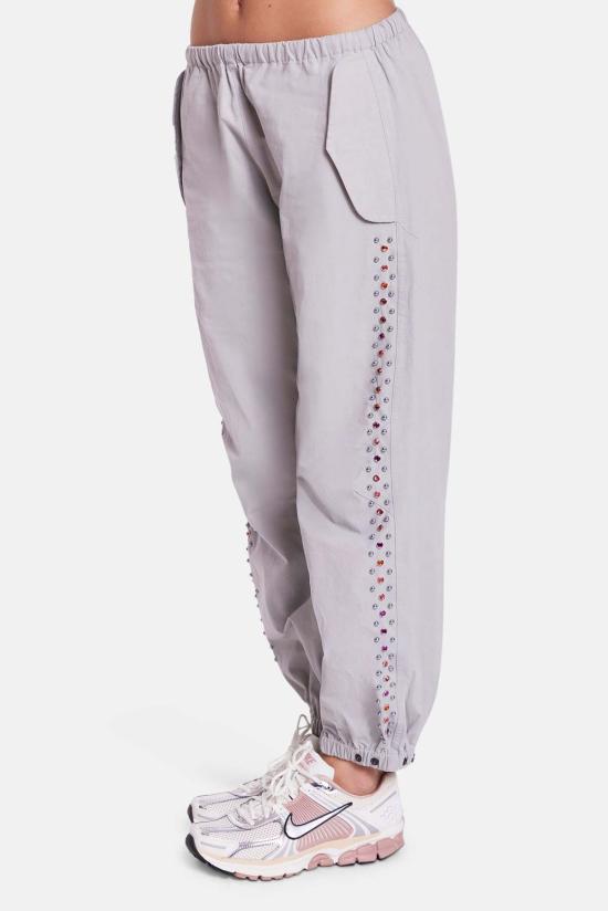  더 타일 클럽 트레이닝/조거 팬츠 타일 클럽 저스틴 패러슈트  스터드 - THE TILE CLUB