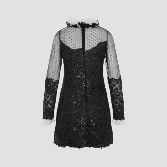 25FW 지암바티스타 발리 숏 원피스 25FWSVTE5007 84BIS 9999 BLACK - GIAMBATTISTA VALLI