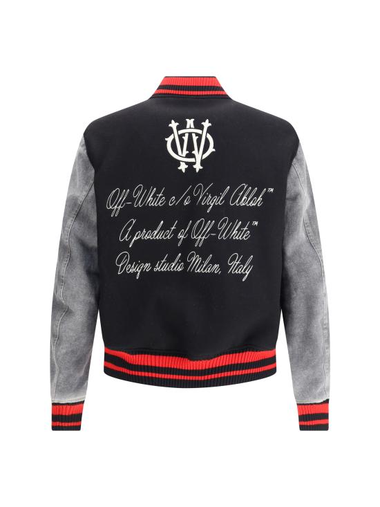 25FW 오프화이트 자켓 OMEH053F25FAB003 1017 BLACK - OFF WHITE