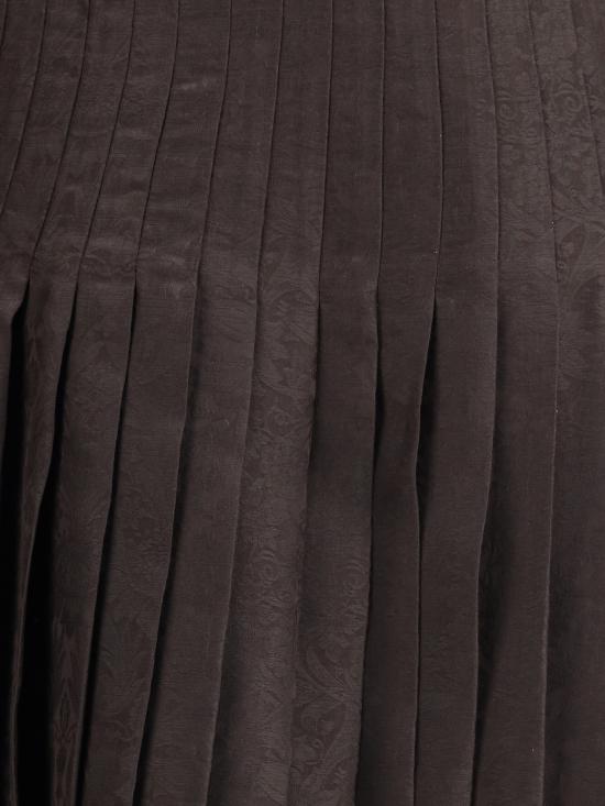 25FW 버버리 선플라워 플리츠 실크 스커트 8116709 C3824 BROWN - BURBERRY