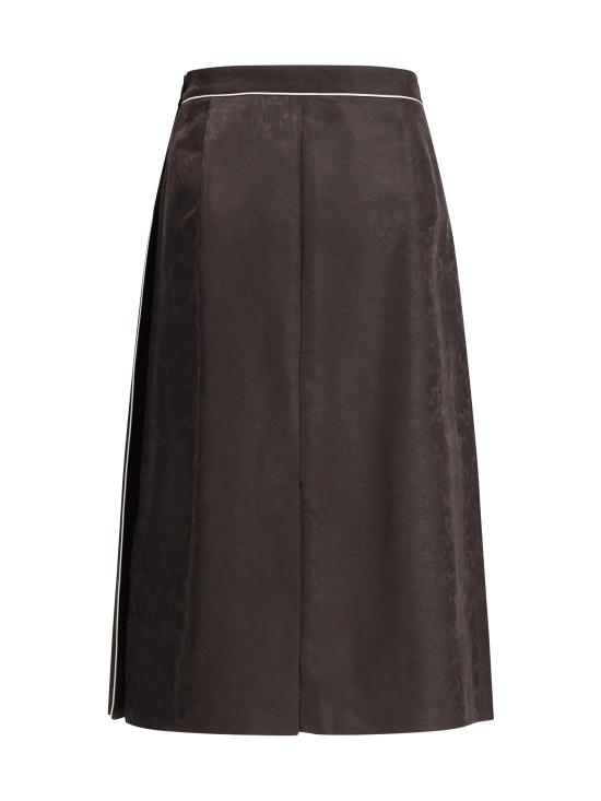 25FW 버버리 선플라워 플리츠 실크 스커트 8116709 C3824 BROWN - BURBERRY