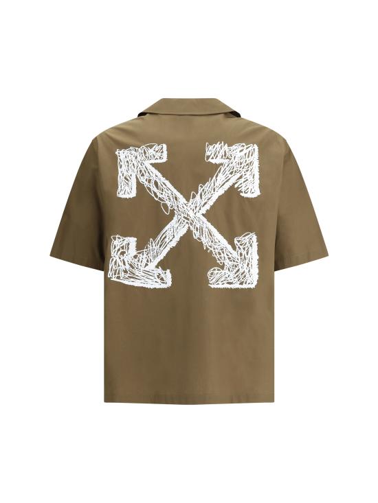 25FW 오프화이트 긴팔 셔츠 OMGG01FF25FAB004 5801 GREEN - OFF WHITE