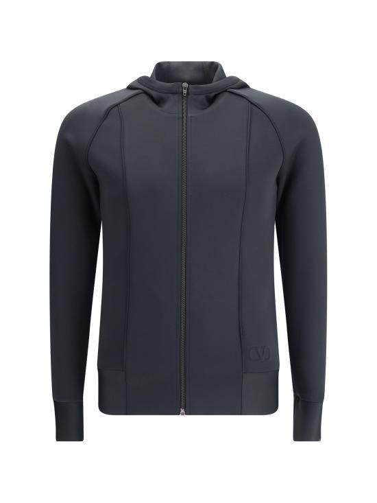 25FW 발렌티노 가라바니 후드 티셔츠 7V0MF29QB6G 0NO BLACK