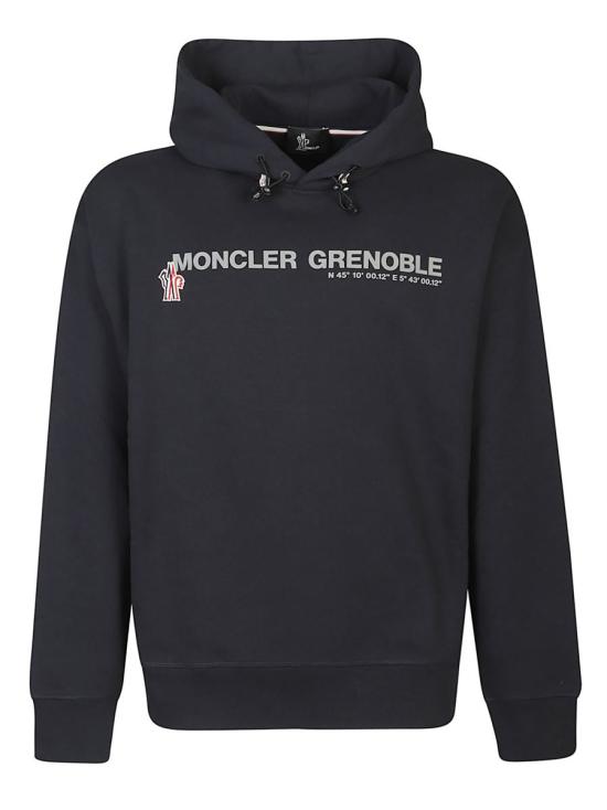 25FW 몽클레어 그레노블 로고 코튼 후드 K2 097 8G000 17 80451 BLUE