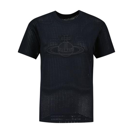 25FW 비비안웨스트우드 반팔 티셔츠 3G010044J00A5N401 BLACK