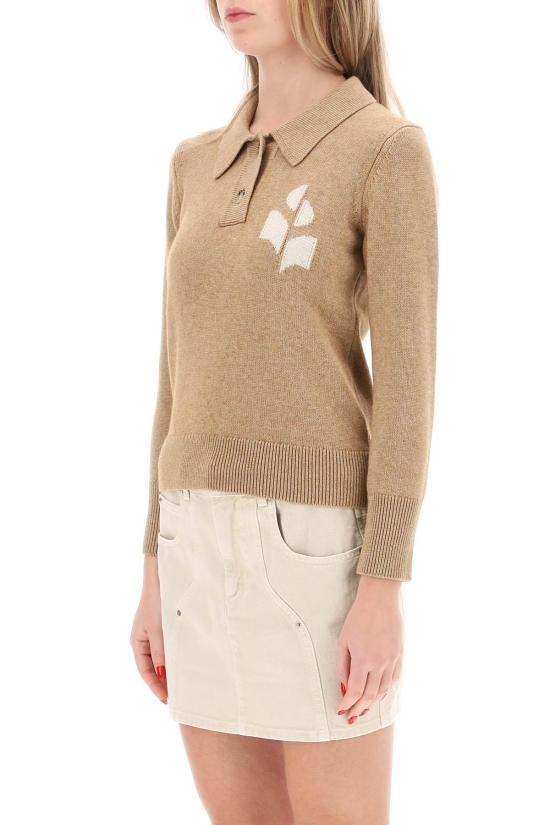  이자벨마랑에뚜왈 노라 폴로 니트 스웨터  PU0314FAA1X05E 50CM CAMEL - ISABEL MARANT ETOILE