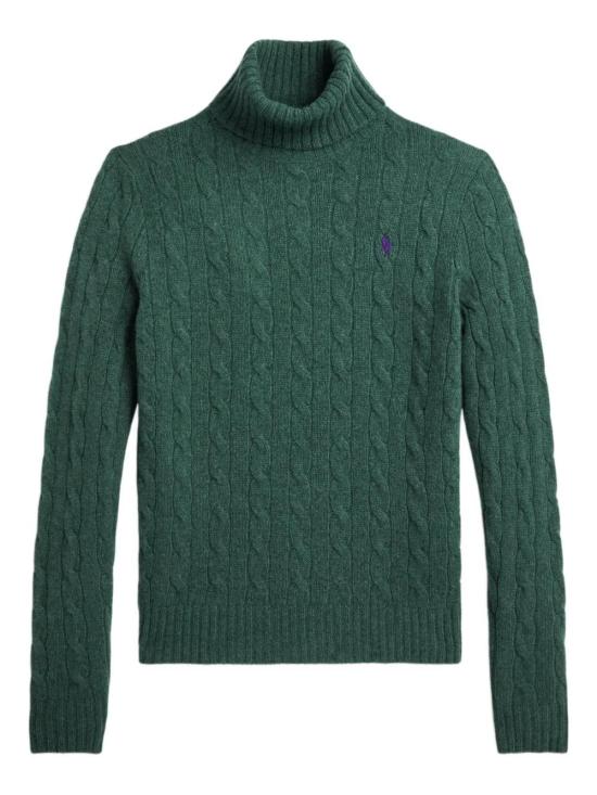 25FW 폴로 랄프로렌 울 캐시미어 케이블 니트 터틀넥 211888686 010 GREEN