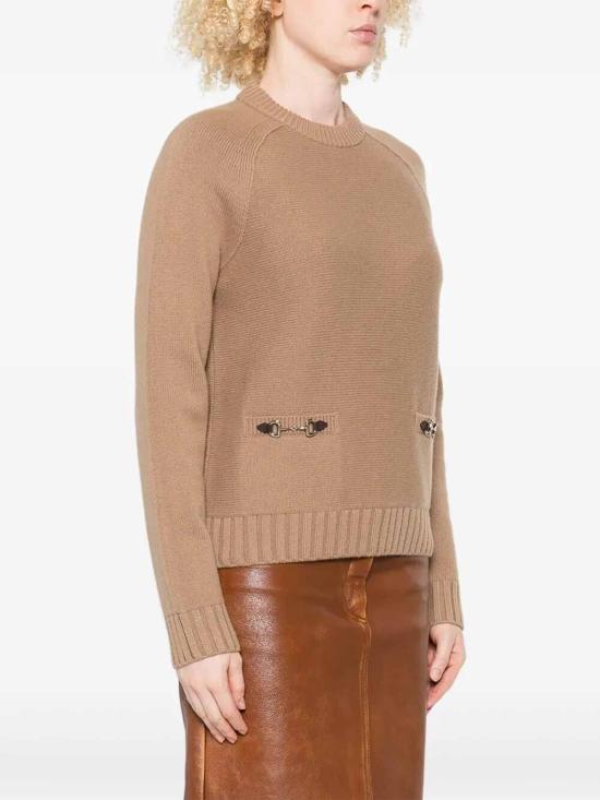  구찌 울 캐시미어 스웨터 836460XKEVK2604 Camel - GUCCI