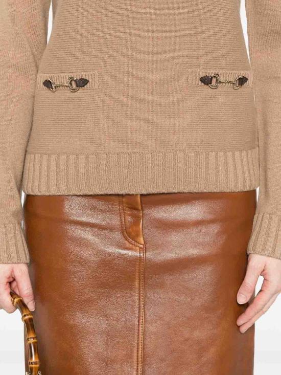  구찌 울 캐시미어 스웨터 836460XKEVK2604 Camel - GUCCI