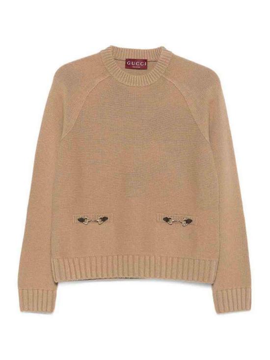  구찌 울 캐시미어 스웨터 836460XKEVK2604 Camel
