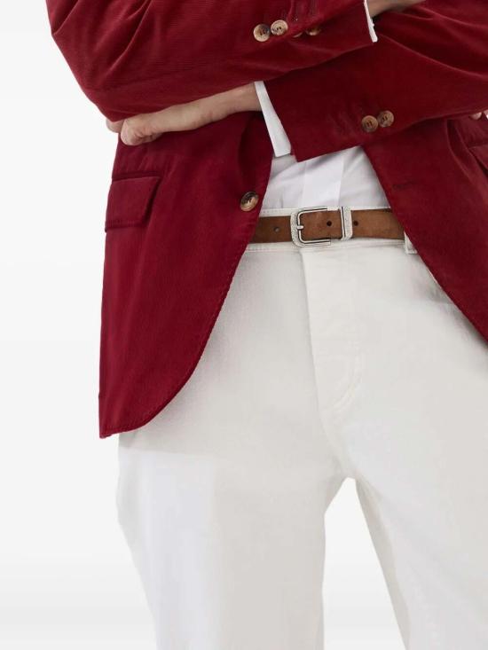 26FW 브루넬로 쿠치넬리 스트레이트 팬츠 M277UD3210C7007 White - BRUNELLO CUCINELLI