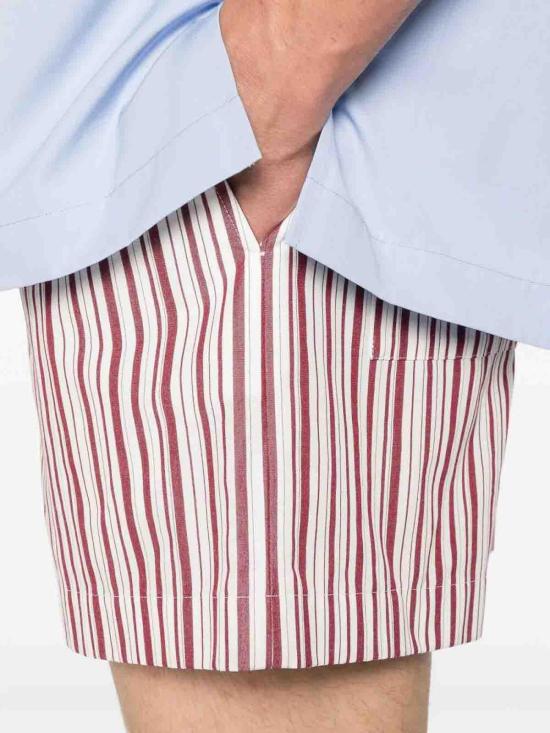 26FW 구찌 스트라이프 코튼 자수 쇼츠 반바지 810783Z7AR09081 - GUCCI