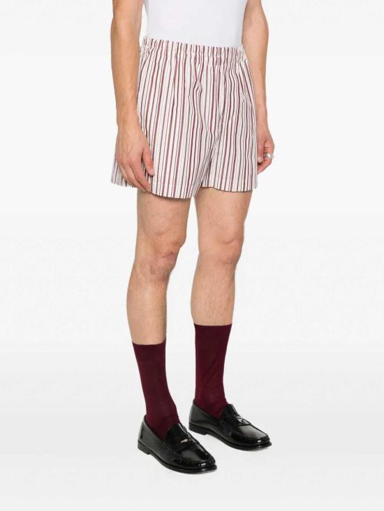 26FW 구찌 스트라이프 코튼 자수 쇼츠 반바지 810783Z7AR09081 - GUCCI