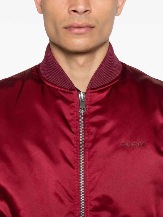 구찌 자수 봄버 자켓 823418ZAADM6052 Red - GUCCI