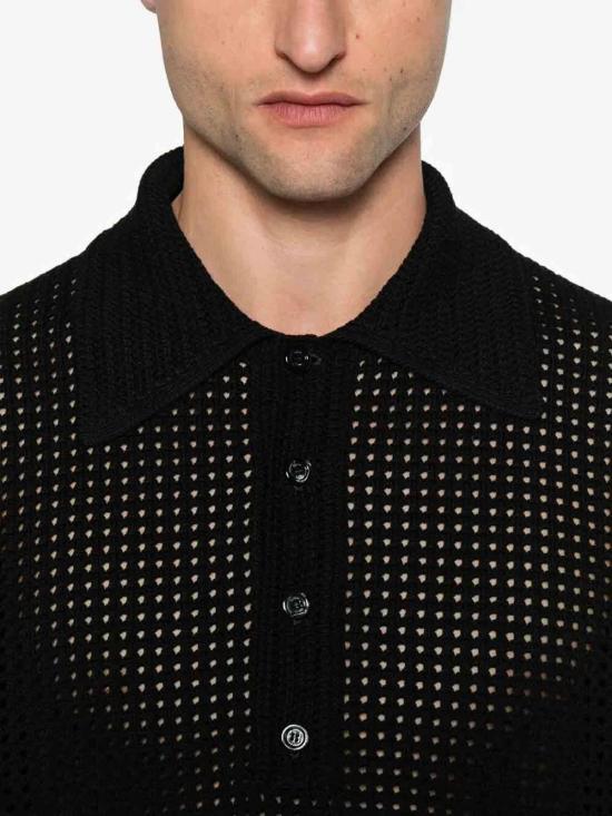  구찌 니트 폴로 셔츠 827353XKEYQ1000 Black - GUCCI