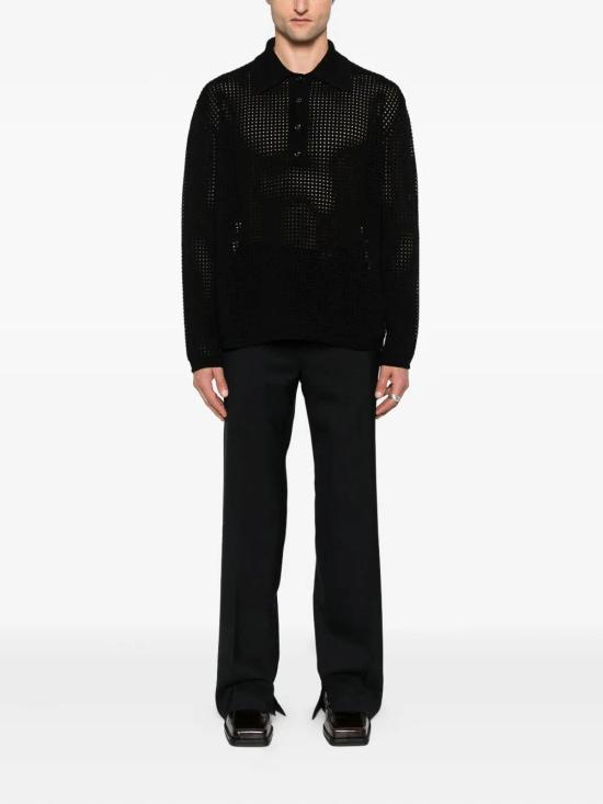  구찌 니트 폴로 셔츠 827353XKEYQ1000 Black - GUCCI