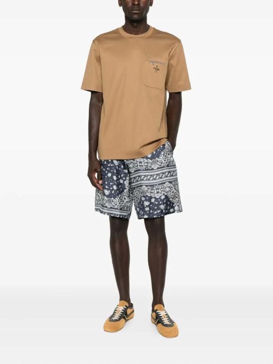 25FW 펜디 반팔 티셔츠 FY0936ARYRF0QU5 Camel - FENDI