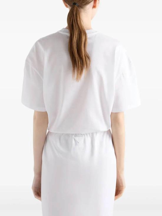  프라다 반팔 티셔츠 3556B11CDSOOOF0009 White - PRADA