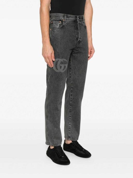  구찌 로고 슬림핏 데님 팬츠 로고 슬림핏  로고 슬림핏 데님  815642XDDCC1130 Grey - GUCCI