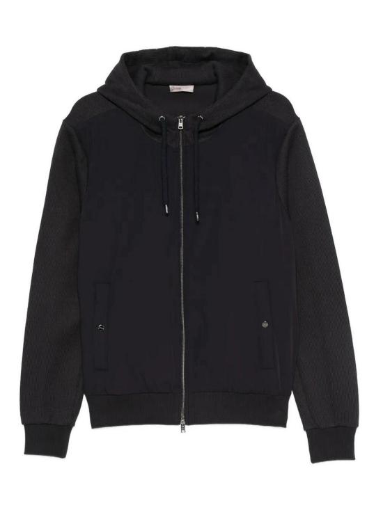 25FW 에르노 니트 이펙트 인터록 & 포넨테 트래블 나일론 후드 집업 JC00021UR560209200 Blue