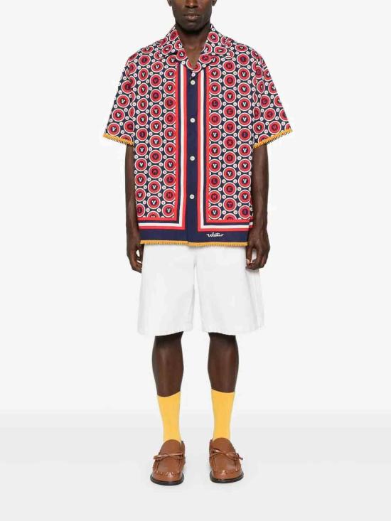 25FW 발렌티노 가라바니 반팔 셔츠 7V3AA111AYQCLQ Blue - VALENTINO GARAVANI