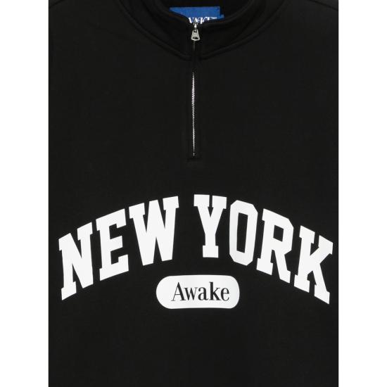 25FW 어웨이크 집업 니트 CN002 BLACK - AWAKE